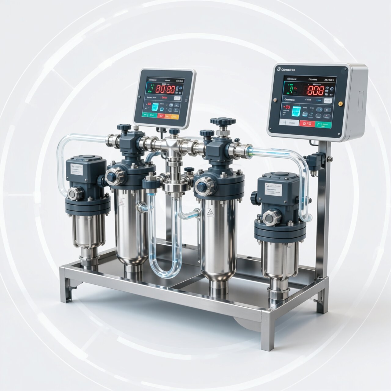CIP clean-in-place system automation with sanitary valve manifolds chemical dosing and automated cleaning cycle sequences