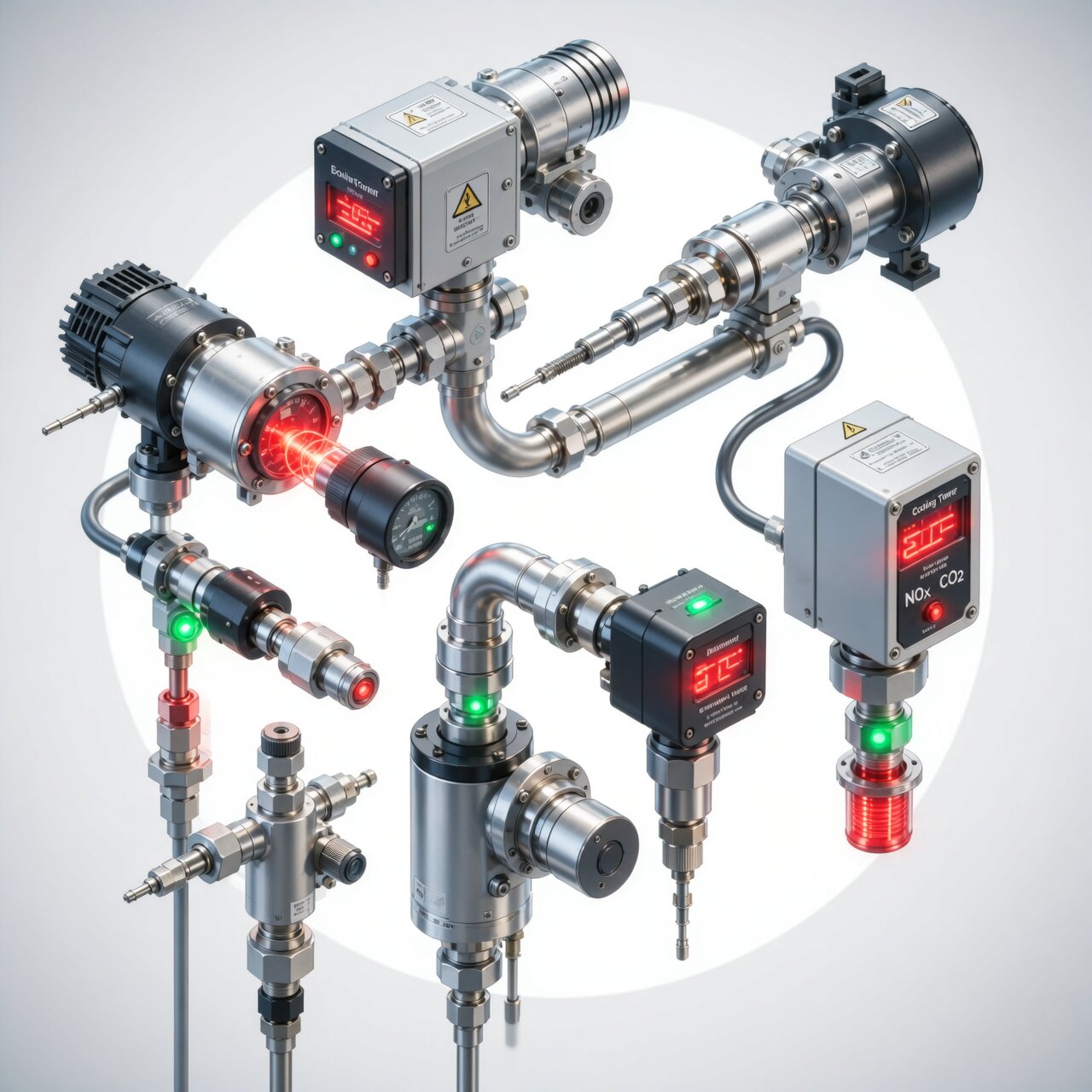 Power generation instrumentation with steam pressure turbine vibration boiler level and emissions monitoring for reliable power production