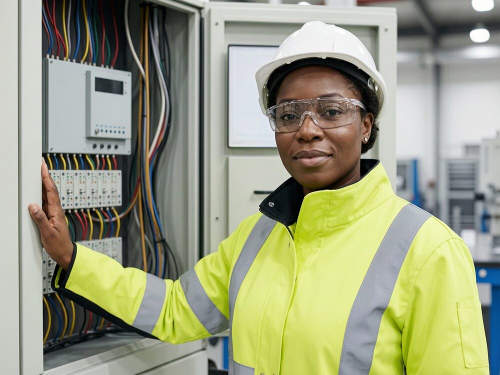 PLC Programming Engineer Charleston SC ELEKproTEK engineer at industrial PLC control panel, Charleston SC
