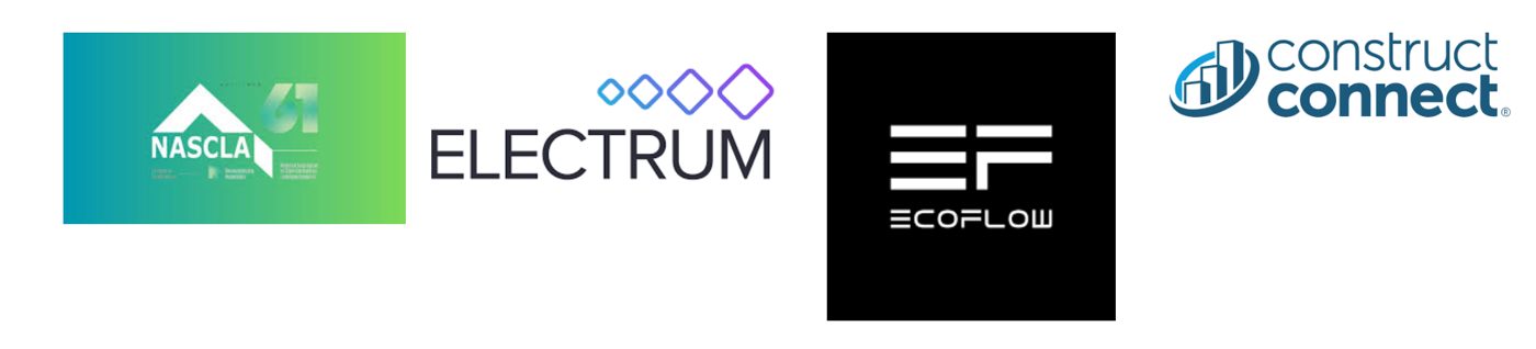 NASCLA, Electrum, EcoFlow and ConstructConnect logos
